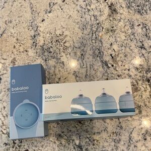 Babaloo Baby Bottle Set and feeding strap in Blue